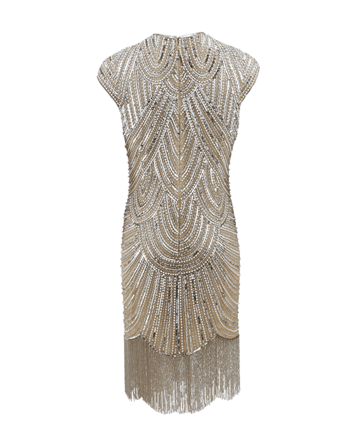 Crystal Deco Beaded Fringe Dress